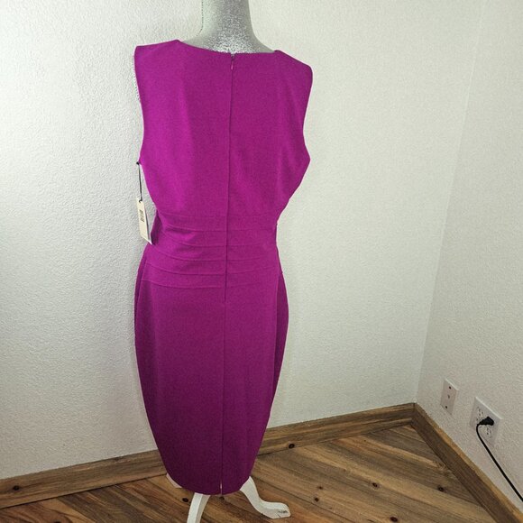 Ivanka Trump Sleeveless Sheath Midi Pleated Dress - Picture 4 of 8